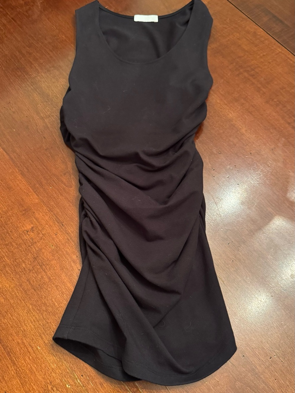 Sablyn Black Sleeveless Ruched Mini Dress